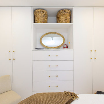 Symmetrical Wardrobes with Integrated Drawer Chest | East York