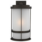 Sea Gull Lighting - Sea Gull Lighting 8890901-71 Wilburn - 1 Light Extra Large Outdoor Wall Lantern - Wire/Cord Color: Black/White  SWilburn 1 Light Extr Antique Bronze Satin *UL: Suitable for wet locations Energy Star Qualified: n/a ADA Certified: n/a  *Number of Lights: Lamp: 1-*Wattage:75w A19 Medium Base bulb(s) *Bulb Included:No *Bulb Type:A19 Medium Base *Finish Type:Antique Bronze