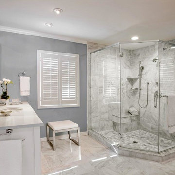 White Spa Master Bathroom