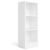 Tvilum Element Short Narrow 3 Shelf Bookcase in White