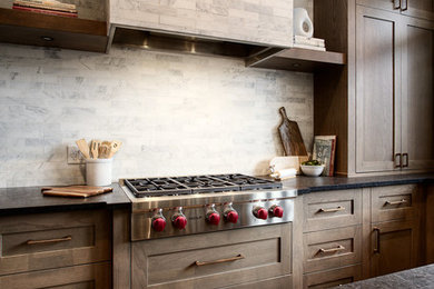Inspiration for a transitional kitchen in Calgary.