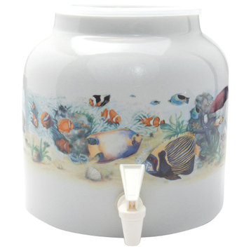 Goldwell Designs Colorful Sea World Design Water Dispenser Crock