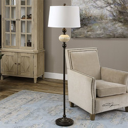 Purvis, 2 Per Box Floor Lamp | Uttermost - Floor Lamps