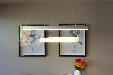Example of a minimalist family room design in Vancouver