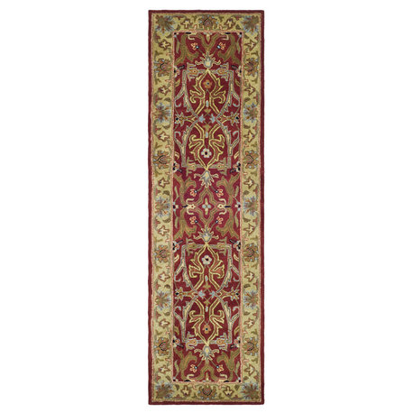 Safavieh Heritage hg644b Red, Gold Area Rug, 2'x10' Runner