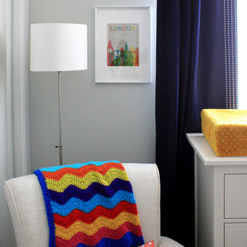"Up" Travel Themed Gender Neutral Nursery