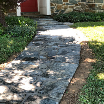 Rebuild & Restoration of Building Stone Wall, Steps & Walkway in Chevy Chase MD