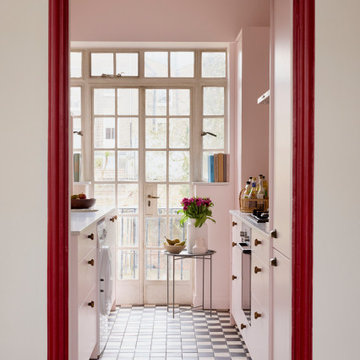 Pink galley kitchen | NW5