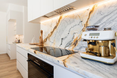Photo of a mid-sized contemporary kitchen in Melbourne.