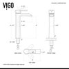 Vigo VGT1702 Vessel Sink and Faucet Combos 18-1/8" Tempered Glass - Chrome