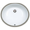 MR Direct UPM Porcelain Bathroom sink, White, Chrome, Drain