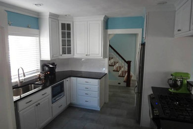 Inspiration for a coastal kitchen remodel in Boston