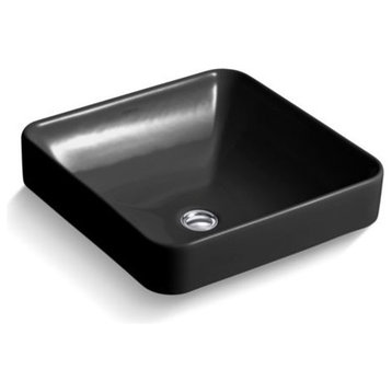 Kohler Vox Square Vessel Bathroom Sink, Black