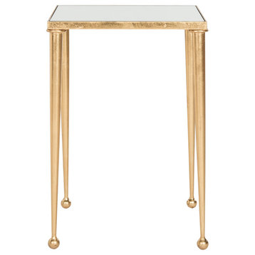 Nyacko End Table - Gold, Mirror