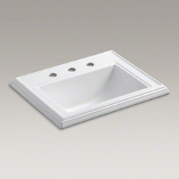 KOHLER White Memoirs&reg; Classic Drop-in Bathroom Sink - Bathroom Sinks