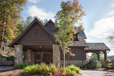Rustic exterior home idea in Atlanta