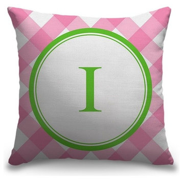"Number One - Circle Plaid" Pillow 16"x16"