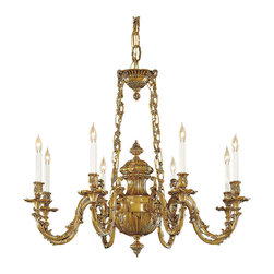 English Rococo 8 Light Chandelier - Chandeliers