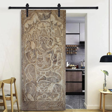 Eclectic Bohemian Ranch Farmhouse Decor: The Art of Rustic Carved Doors