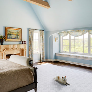 Window Seat in French Country Master Bedroom