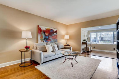Inspiration for a transitional living room remodel in Denver