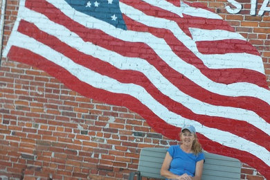 Bellflower village American Flag mural