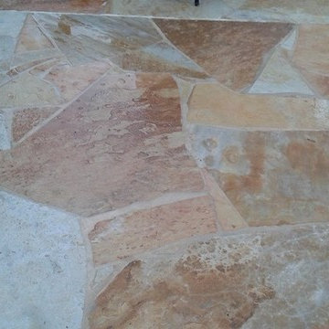 Natural Stone fire pit Stone walls stairs flagstone patio in chesterfield, mo