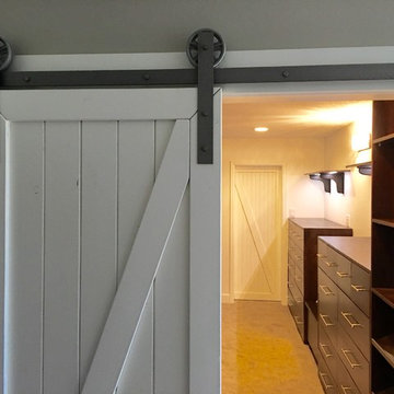 White Rustic sliding barn doors