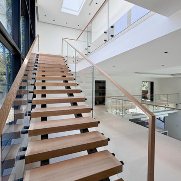 Project #126 | Contemporary Staircases with Integrated LEDs & Glass Railing
