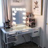 Hollywood Glow Vanity Mirror, Glossy White, Frosted Led Globe Bulbs
