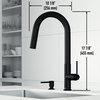 VIGO Hart Hexad Pull-Down Kitchen Faucet With Soap Dispenser, Matte Black
