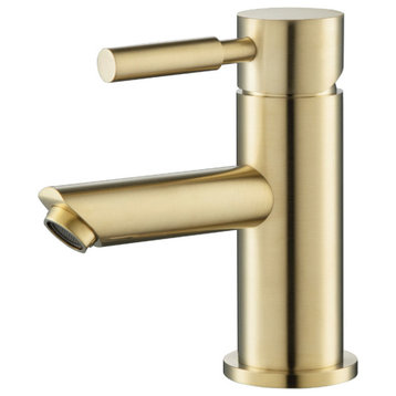 Isenberg 100.1000 Single Hole Bathroom Faucet, Satin Brass