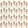 Seahorse Eco Napkins, Set of 4, Seagrass on Cream Fabric