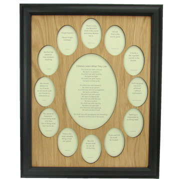 School Years Picture Frame Black Frame and Oak Insert, School Days Frame