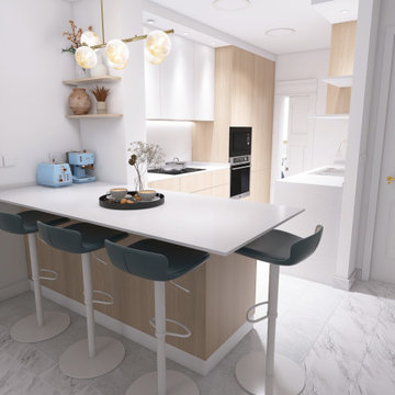 Cocina - Vista 2 Diseño 3D
