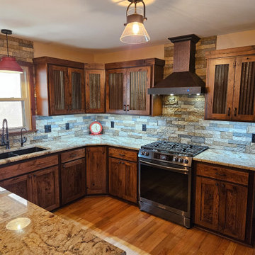 Rustic Kitchen Remodel Done in Hickory Cabinets