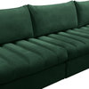Jacob Velvet Upholstered 6-Piece U-Shaped Modular Sectional, Green