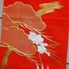 Handmade Vintage Japanese silk wall embroidery 1'x6.9', 32cmx213cm 1980s