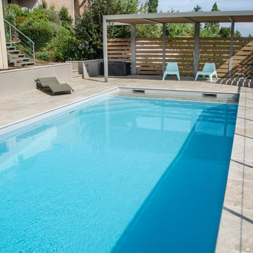 Jaune & Bleu - Piscine sur mesure