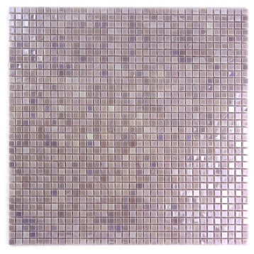 Galaxy 0.3125 in x 0.3125 in Glass Square Mosaic in Glossy Iridescent Polaris
