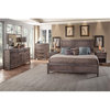 American Woodcrafters Aurora Weathered Gray Wood Queen Sleigh Bed