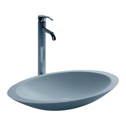 ADM Bathroom Design - ADM Elipsed Countertop Sink, White, 24" - Bathroom Sinks