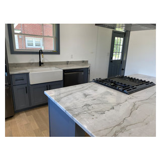 Ridley Park Mykonos Quartzite Kitchen Countertop Before and After ...