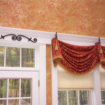 Scroll Detail on Door - Warm Family Kitchen - Princeton, Massachusetts