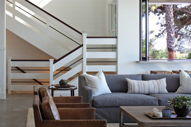 Inspiration for a beach style living room in San Diego.