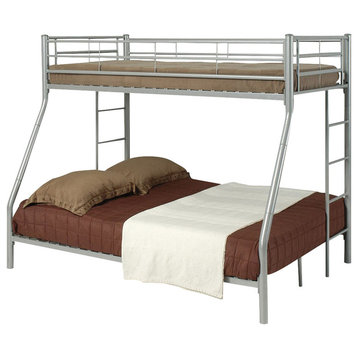 Coaster Youth Twin/Full Bunk Bed in Silver