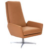 Lima Lounge Chair, Leather Grey Shadow - 440, High Back