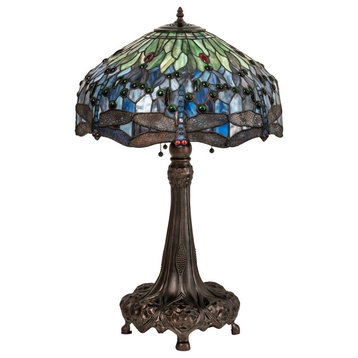 31 High Tiffany Hanginghead Dragonfly Table Lamp