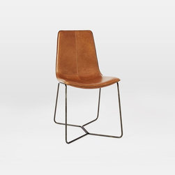 Leather Slope Dining Chair - Dining Chairs