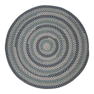 Boston Common Rug, Capeside Blue, 4' Round, 4' Round - Contemporary ...
